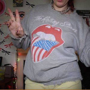 URBAN OUTFITTERS ROLLING STONES DISTRESSED SWEATER